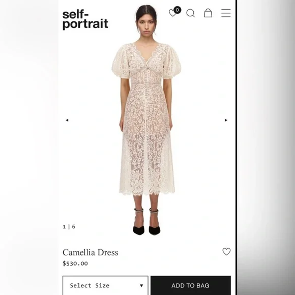 Self-Portrait Camellia Dress Size 2 In Excellent Condition - Picture 7 of 9